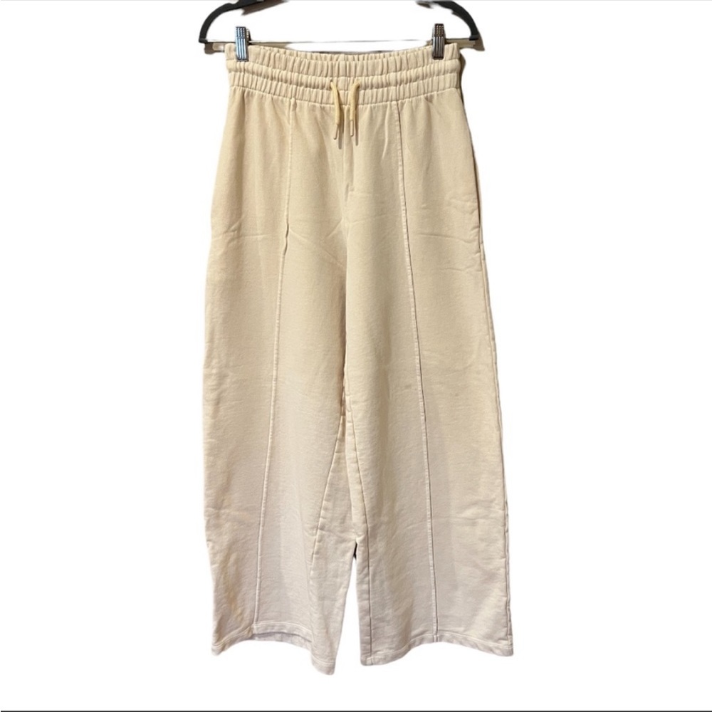 H&M Drawstring Waist Front Seam Wide Leg Sweatpants (S)